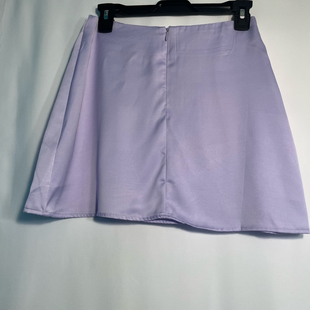 WeWoreWhat Satin Charmeuse Mini Slip Skirt Heather lavander Size S new - Picture 5 of 8